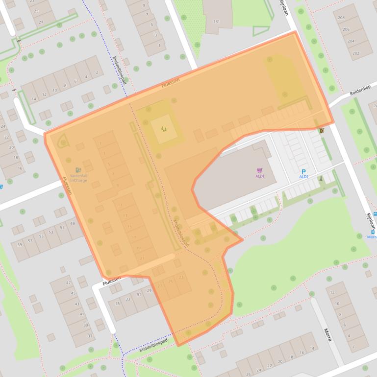 Kaart van postcodegebied 8032MD.