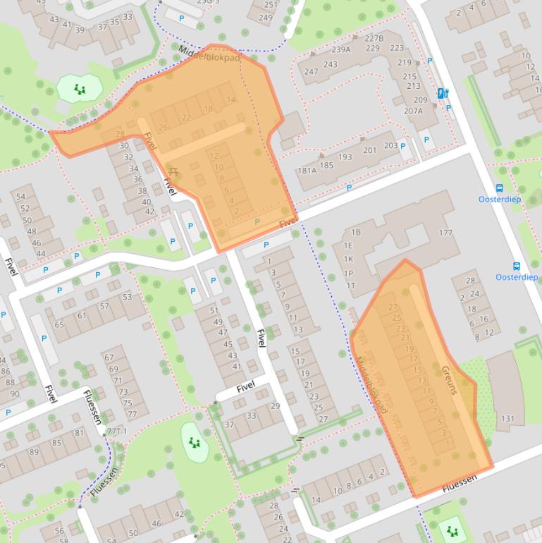 Kaart van postcodegebied 8032MS.