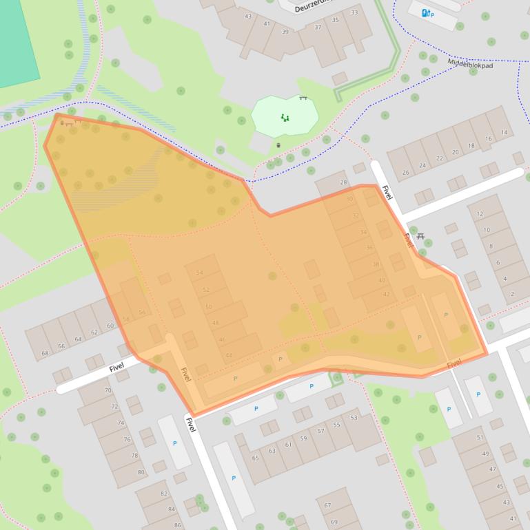 Kaart van postcodegebied 8032MT.