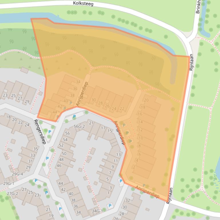 Kaart van postcodegebied 8032NP.