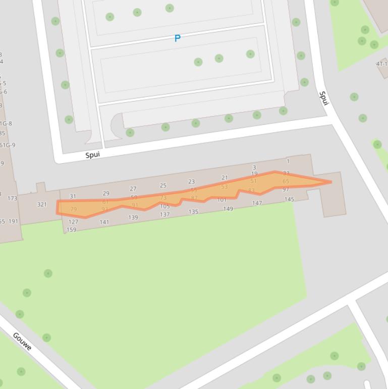 Kaart van postcodegebied 8032VL.