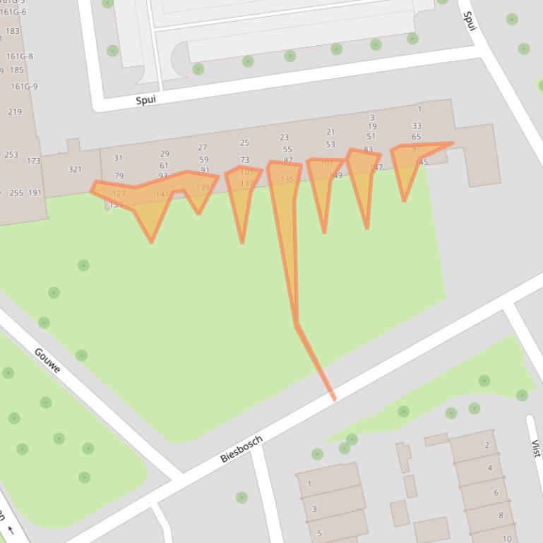 Kaart van postcodegebied 8032VM.