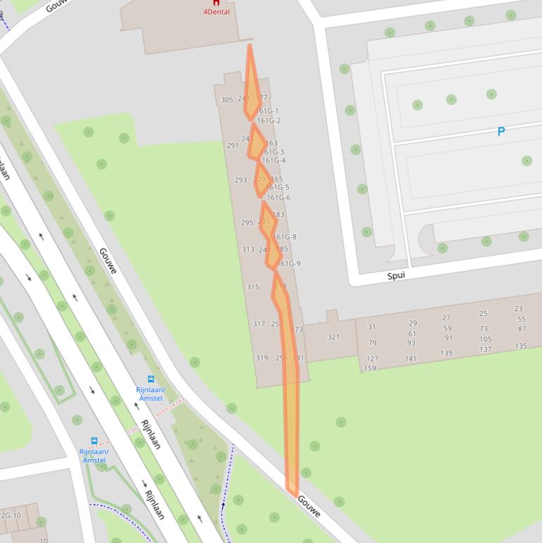 Kaart van postcodegebied 8032VP.