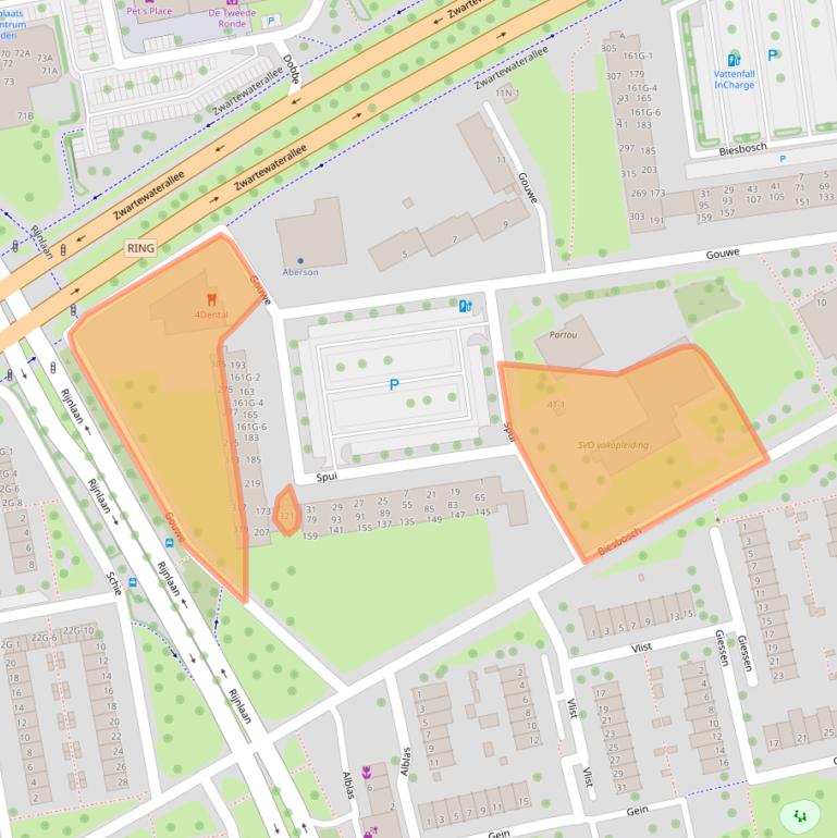 Kaart van postcodegebied 8032VS.