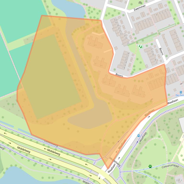 Kaart van postcodegebied 8032XB.