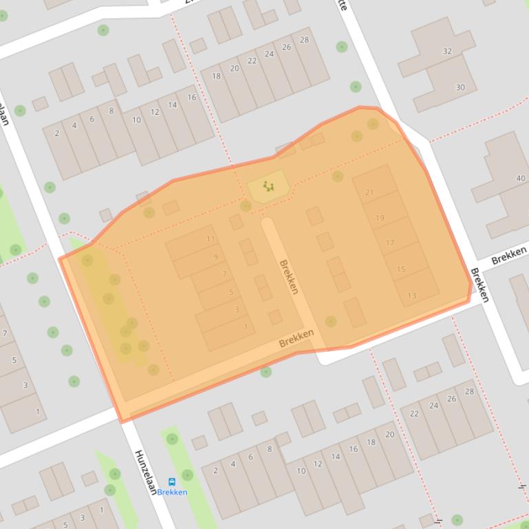 Kaart van postcodegebied 8032XJ.