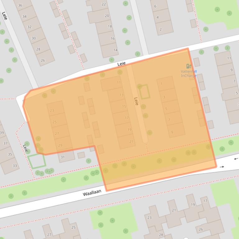 Kaart van postcodegebied 8032ZD.