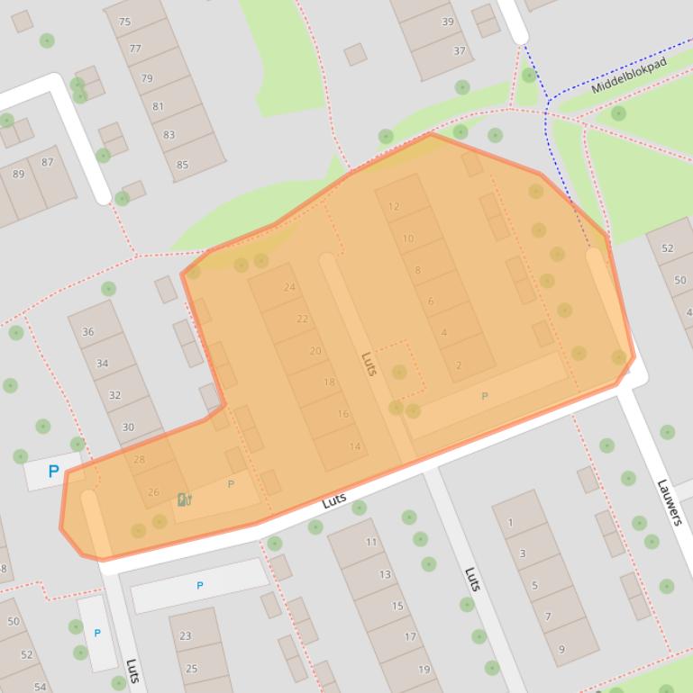 Kaart van postcodegebied 8032ZJ.