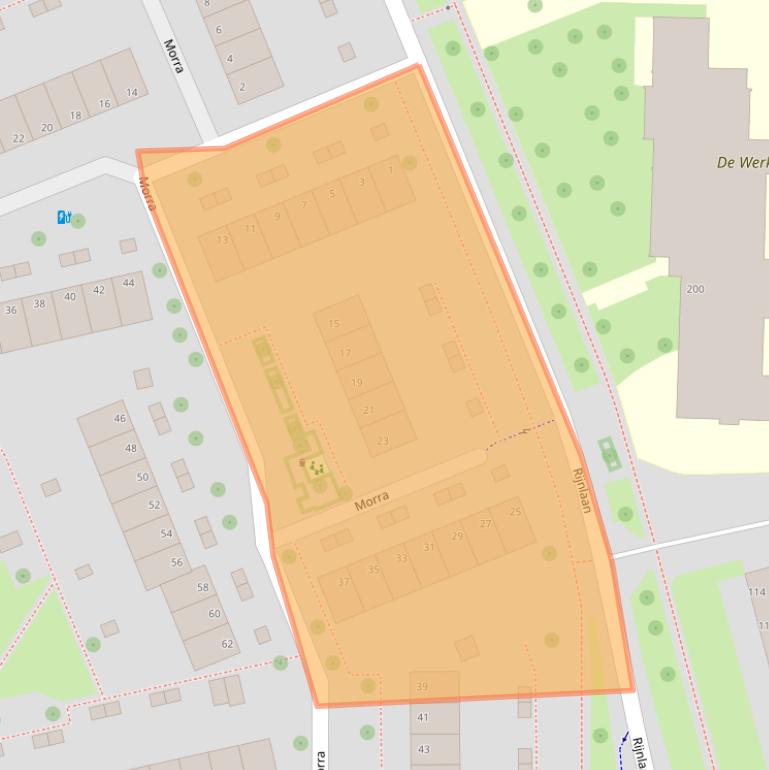 Kaart van postcodegebied 8032ZL.