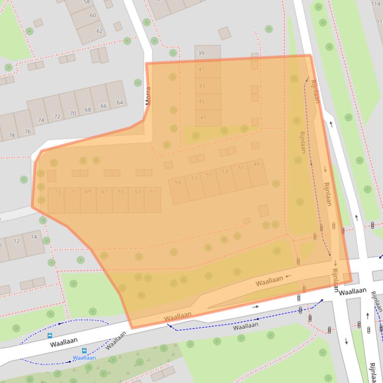 Kaart van postcodegebied 8032ZM.