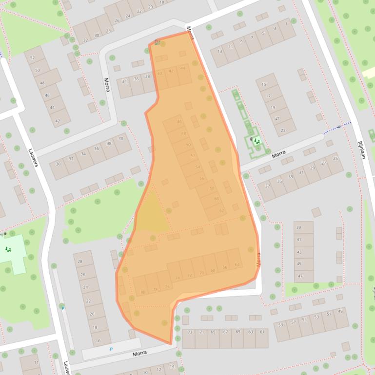 Kaart van postcodegebied 8032ZP.