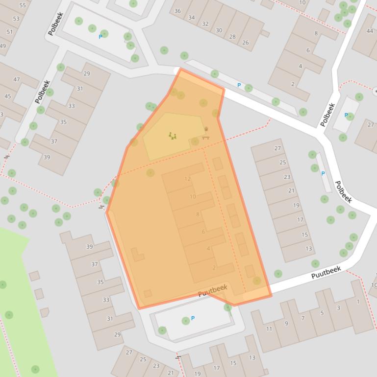 Kaart van postcodegebied 8033AB.