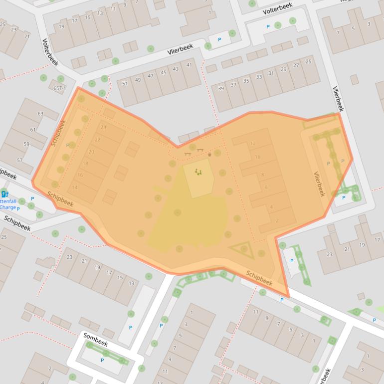 Kaart van postcodegebied 8033AN.