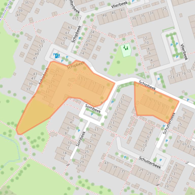 Kaart van postcodegebied 8033AP.