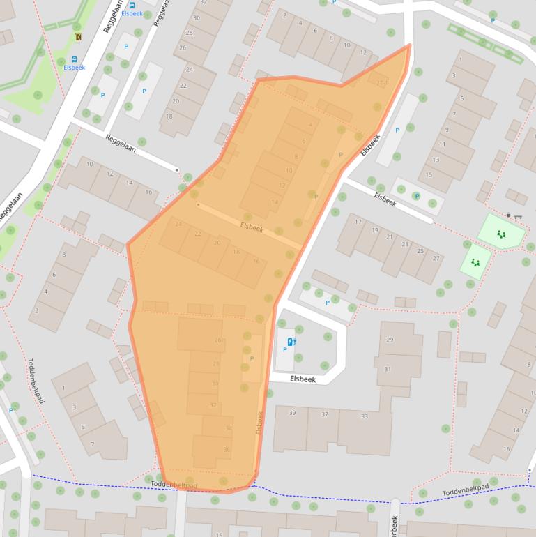 Kaart van postcodegebied 8033BB.