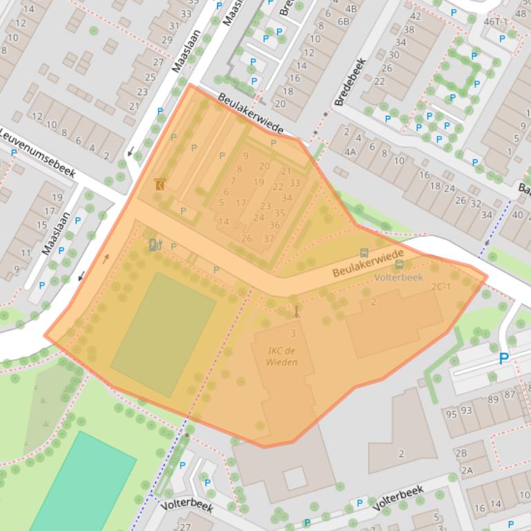 Kaart van postcodegebied 8033CS.