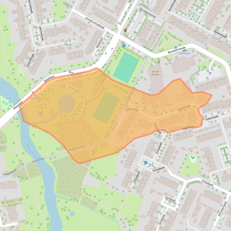 Kaart van postcodegebied 8033CZ.