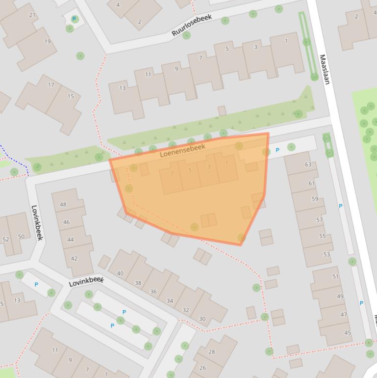 Kaart van postcodegebied 8033EA.