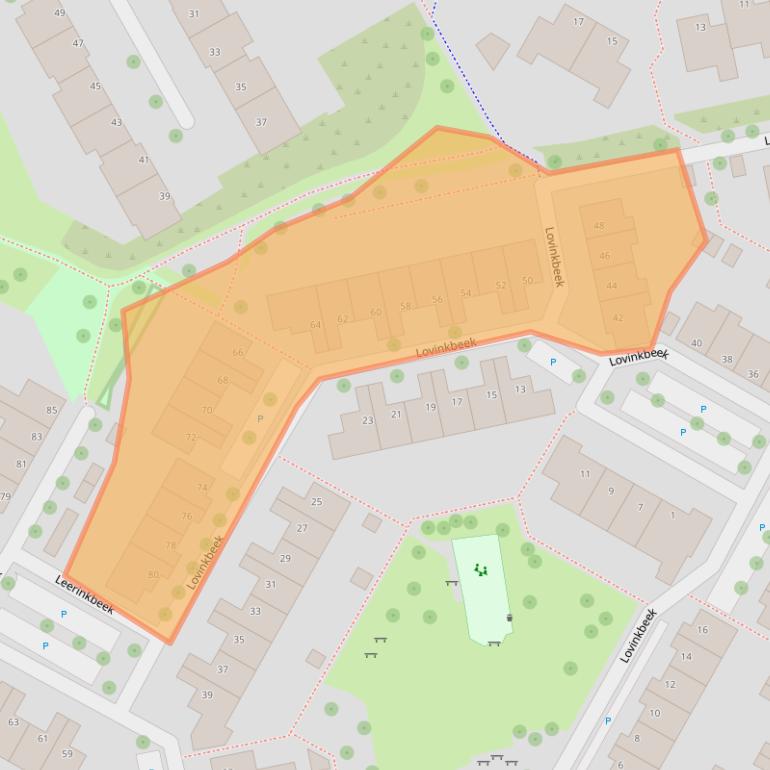 Kaart van postcodegebied 8033EC.