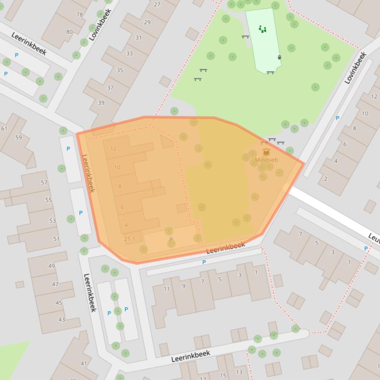 Kaart van postcodegebied 8033EE.
