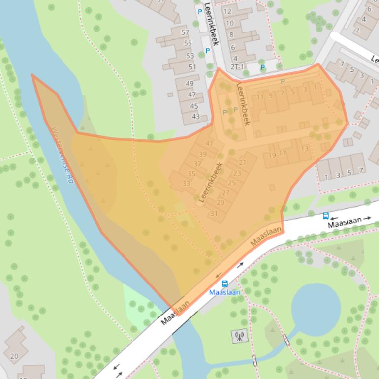 Kaart van postcodegebied 8033EG.