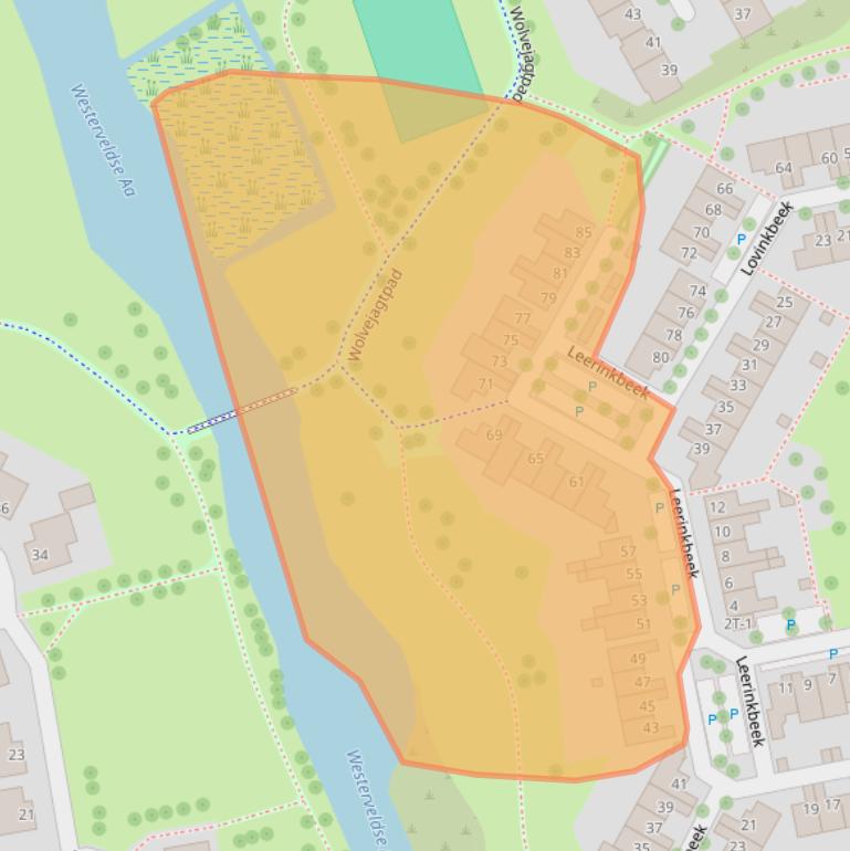 Kaart van postcodegebied 8033EH.