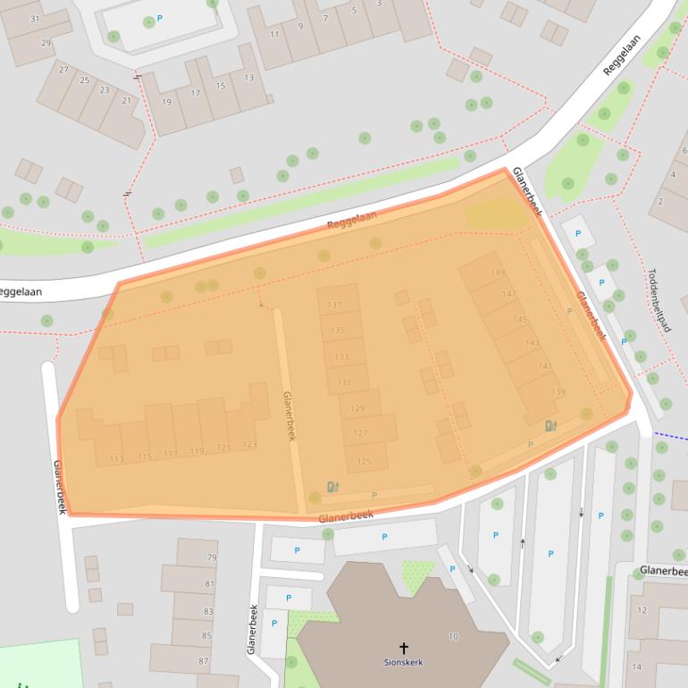 Kaart van postcodegebied 8033GB.