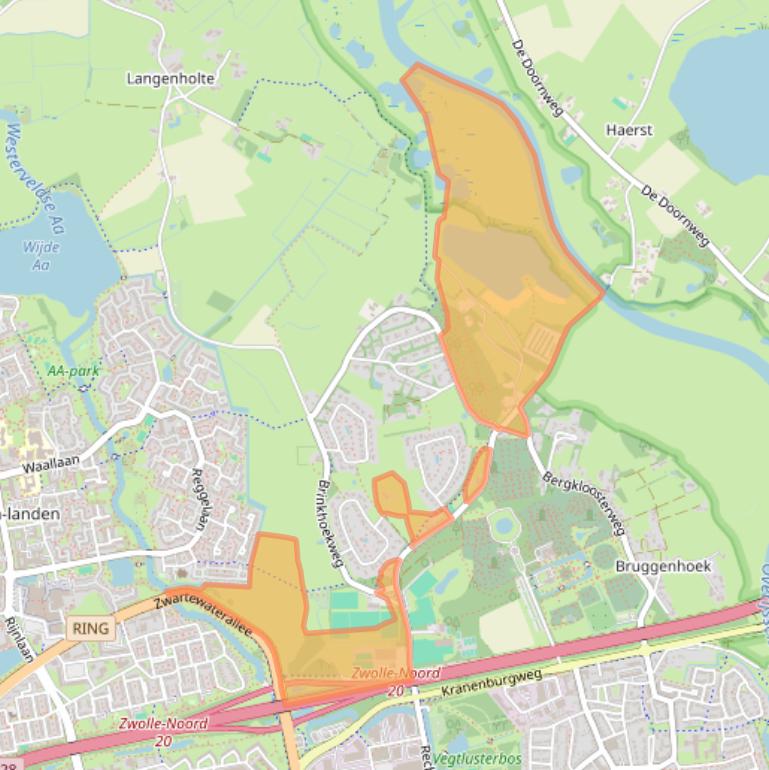 Kaart van postcodegebied 8034PJ.