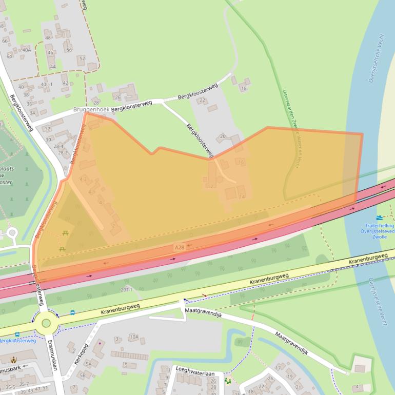 Kaart van postcodegebied 8034PM.