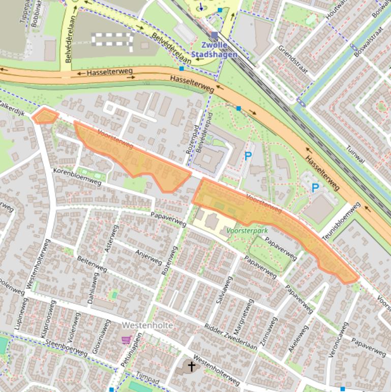 Kaart van postcodegebied 8042AB.
