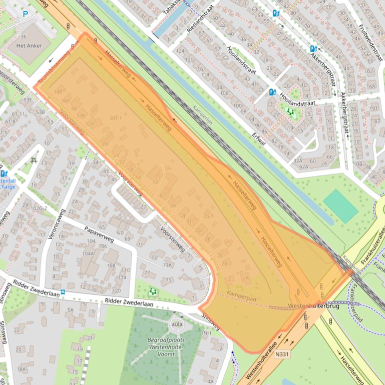 Kaart van postcodegebied 8042AC.