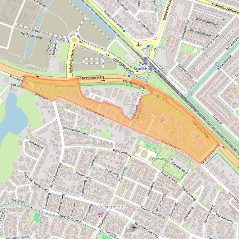Kaart van postcodegebied 8042AD.