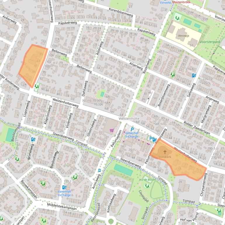 Kaart van postcodegebied 8042AE.