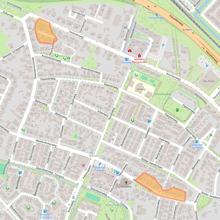 Kaart van postcodegebied 8042AH.