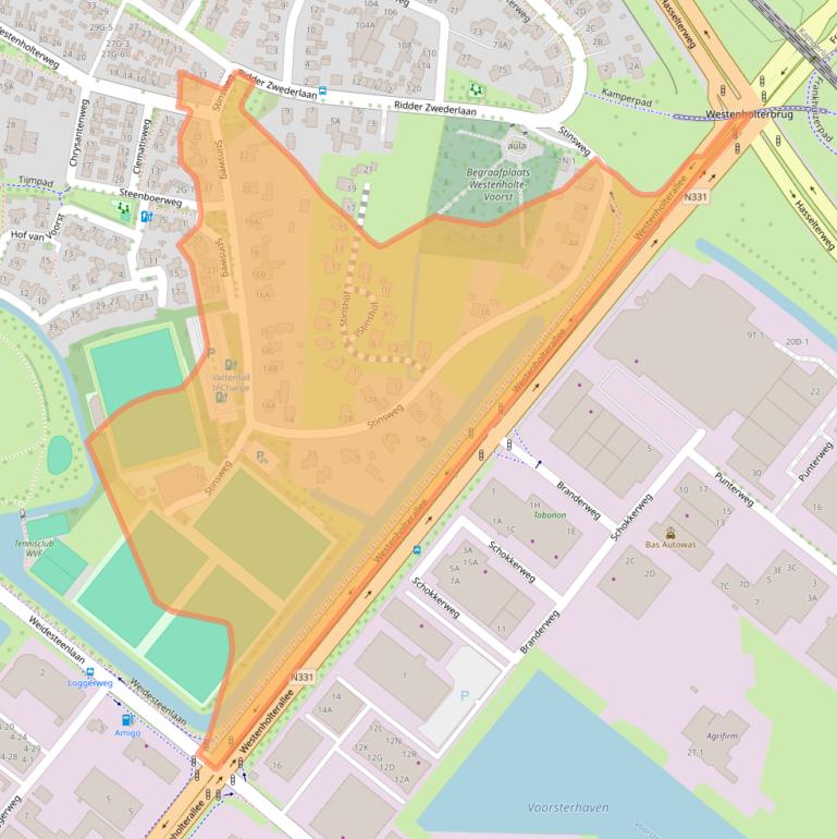 Kaart van postcodegebied 8042AZ.