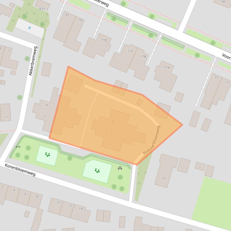 Kaart van postcodegebied 8042BB.