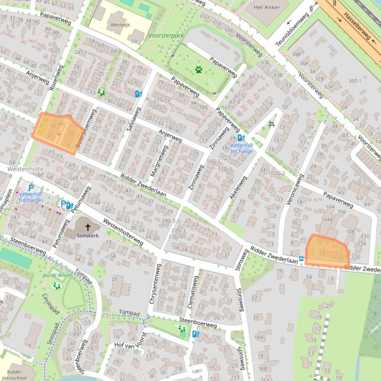 Kaart van postcodegebied 8042CC.