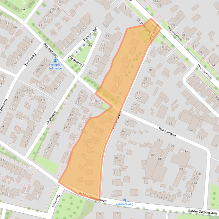 Kaart van postcodegebied 8042CD.