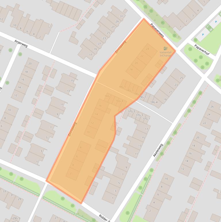 Kaart van postcodegebied 8042CK.