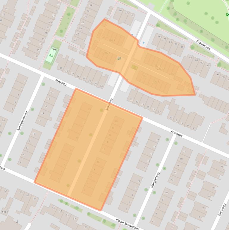 Kaart van postcodegebied 8042CM.