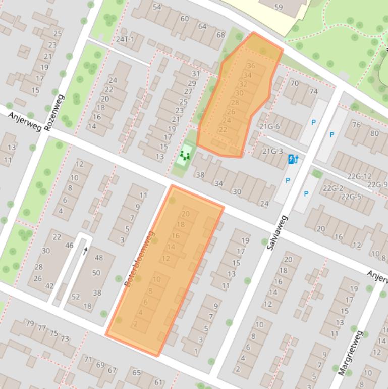 Kaart van postcodegebied 8042CP.