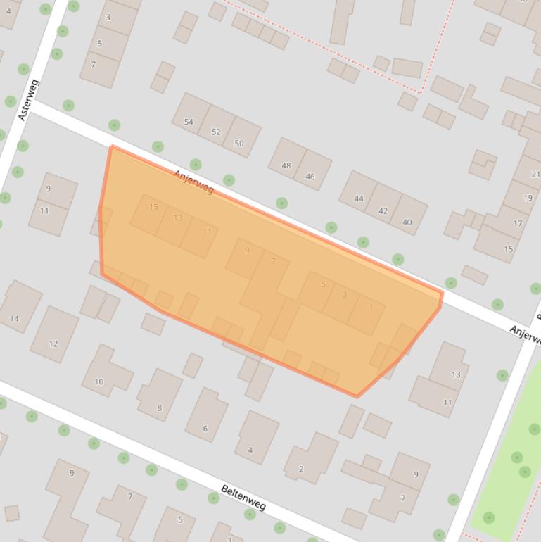 Kaart van postcodegebied 8042CR.