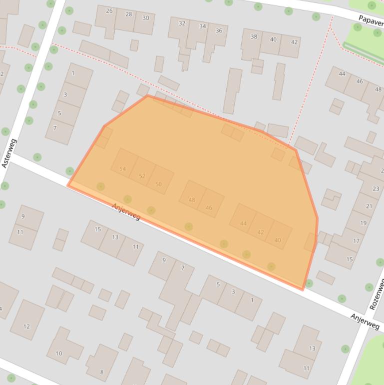 Kaart van postcodegebied 8042CT.