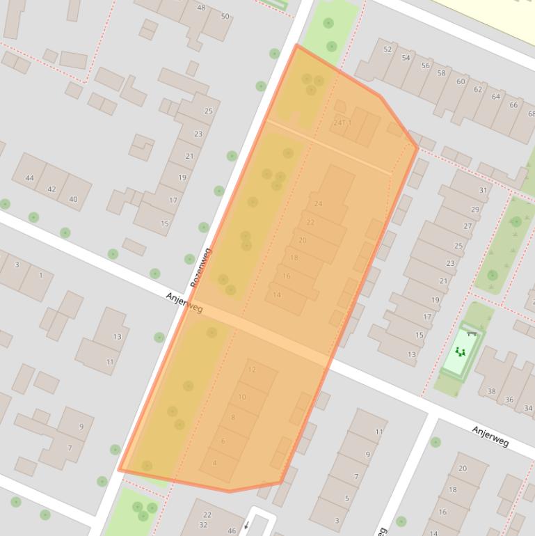 Kaart van postcodegebied 8042CW.