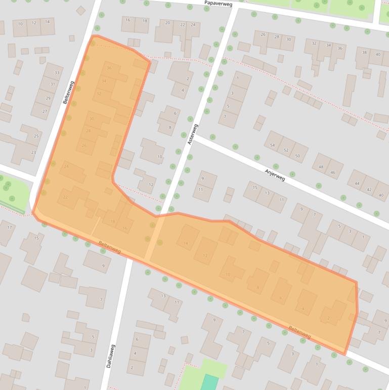 Kaart van postcodegebied 8042CZ.