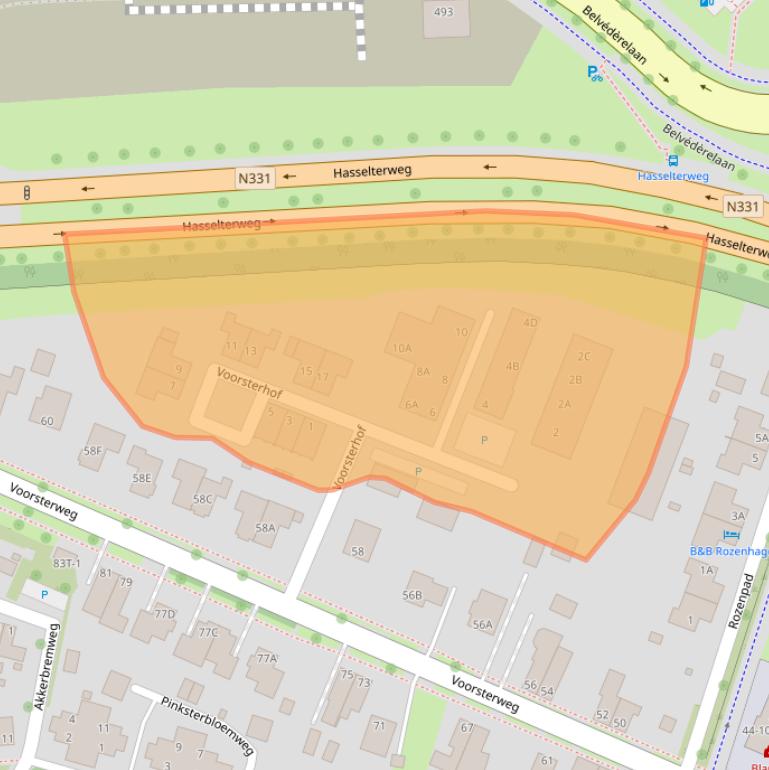 Kaart van postcodegebied 8042DB.