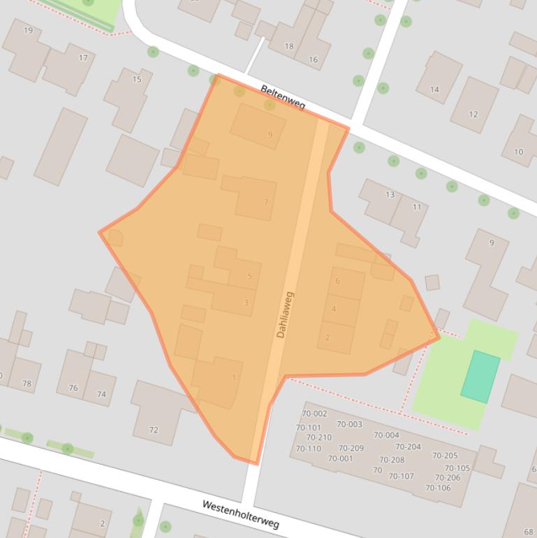 Kaart van postcodegebied 8042EB.