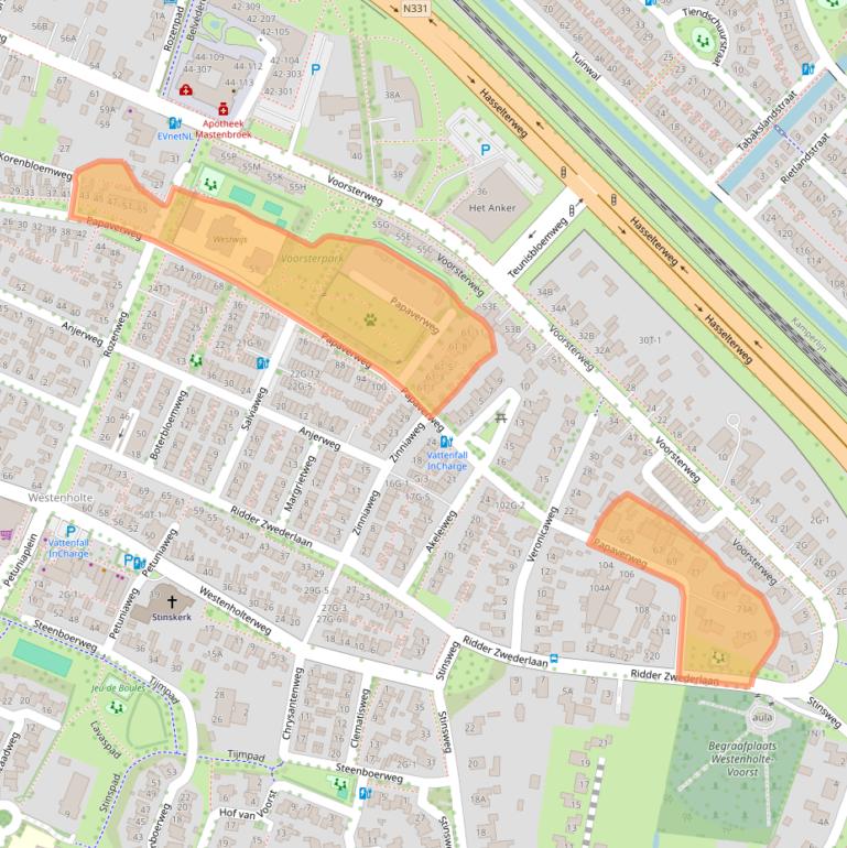 Kaart van postcodegebied 8042ED.