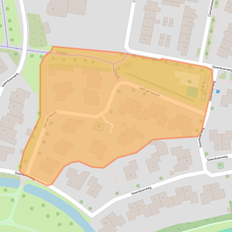 Kaart van postcodegebied 8042EZ.