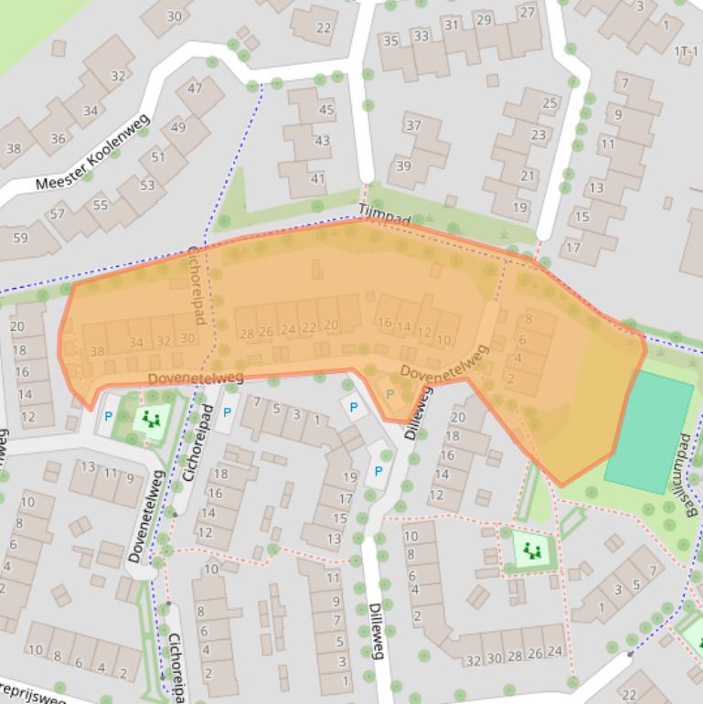Kaart van postcodegebied 8042GD.